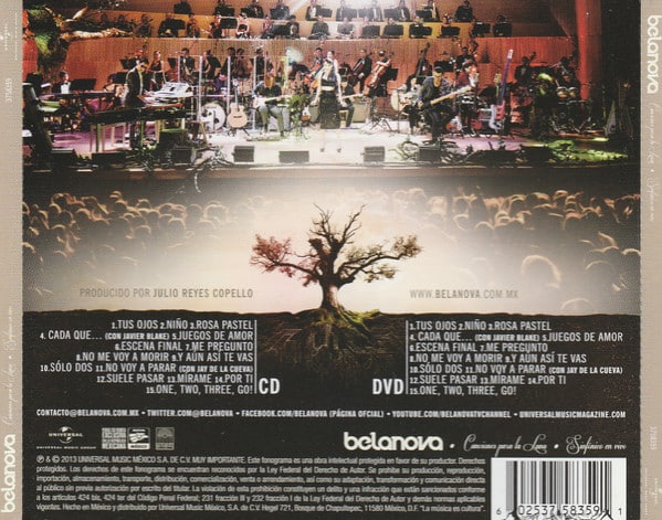 Belanova - Canciones Para La Luna - Sinfonico En Vivo ( Cd + Dvd ...