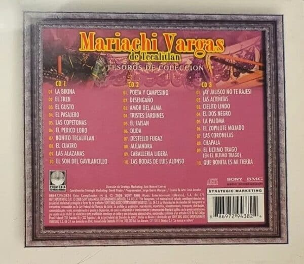 Mariachi Vargas De Tecalitlan - Tesoros De Colección ( 3 Cds ...