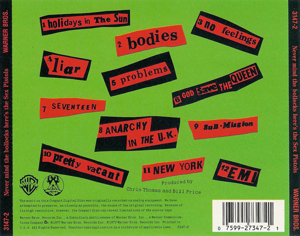 Sex Pistols – Never Mind The Bollocks Here's The Sex Pistols 2 Sex Pistols – Never Mind The Bollocks Here's The Sex Pistols - Imagen 2