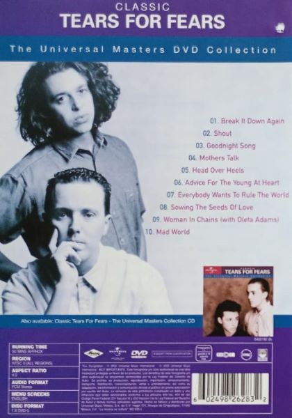 Tears For Fears - Classic - The Universal Masters Dvd Collection 2 Tears For Fears - Classic - The Universal Masters Dvd Collection - Imagen 2