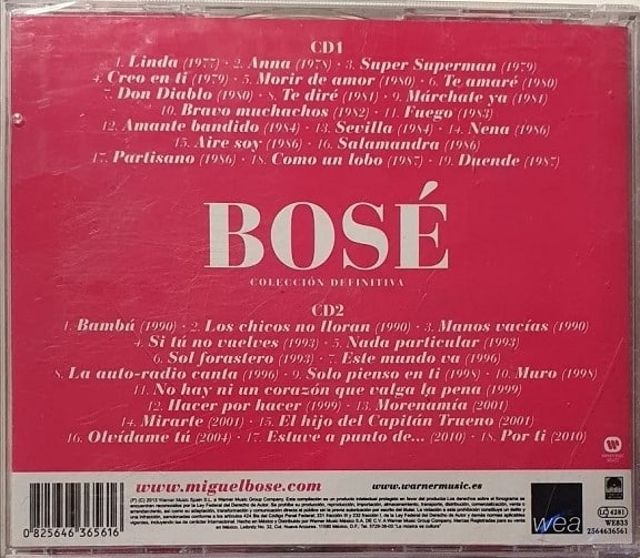 Bose Coleccion Definitiva 2 Cds Miguel Bose Submarino Amarillo Mexico