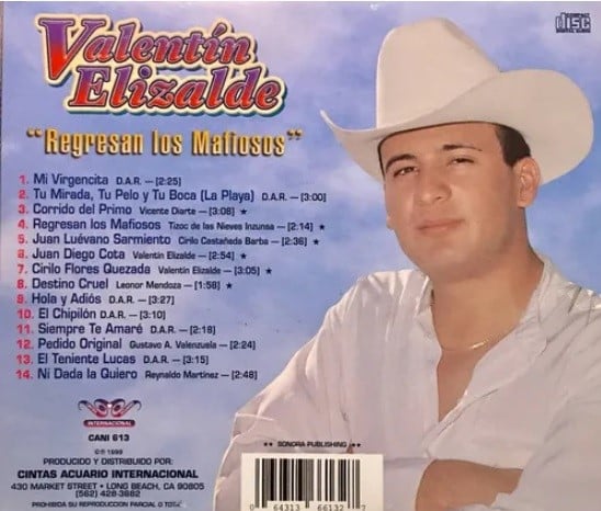 Valentin Elizalde - Regresan Los Mafiosos - Submarino Amarillo Mexico